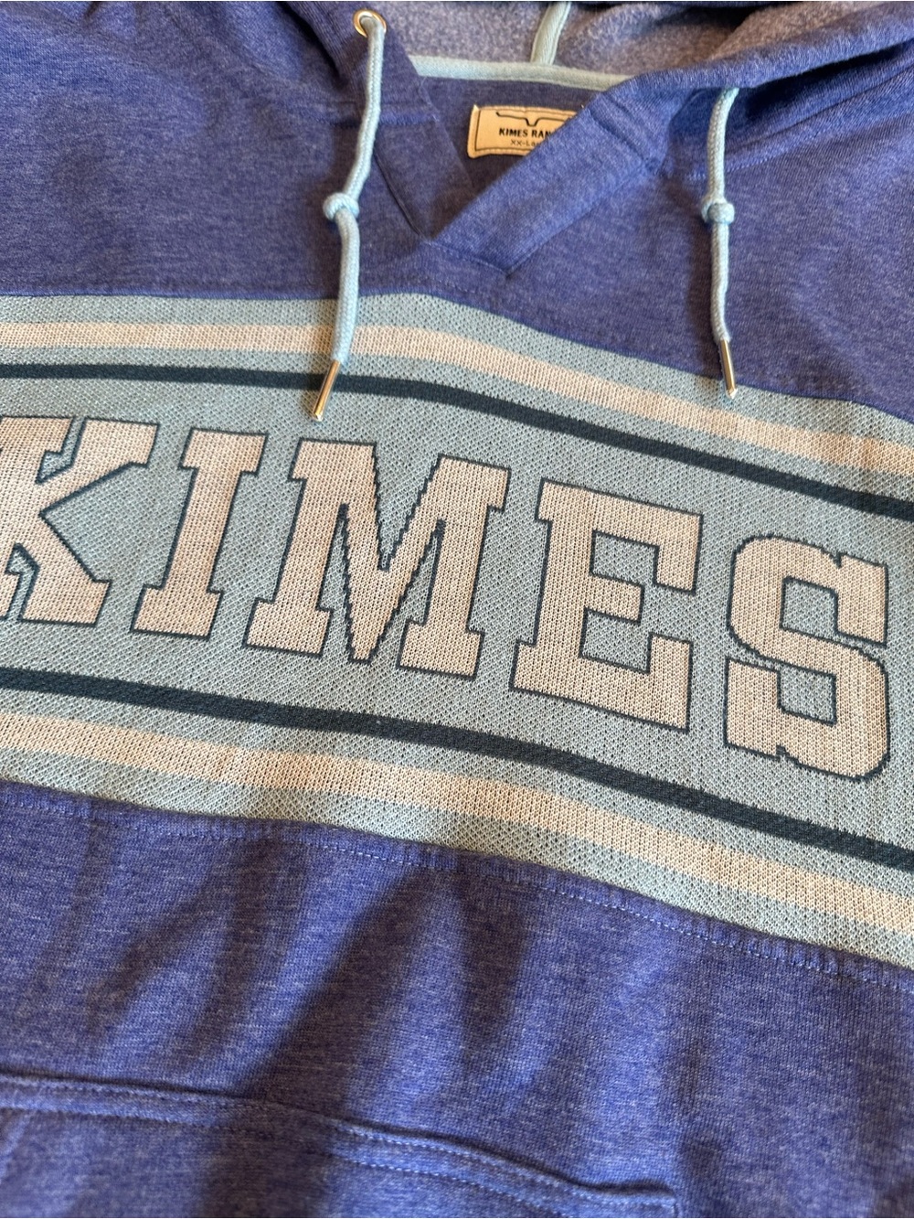 Kimes Ranch |  Women's North Star Logo Hoodie Marine Blue Heather, Size XXL - Picture 4 of 9